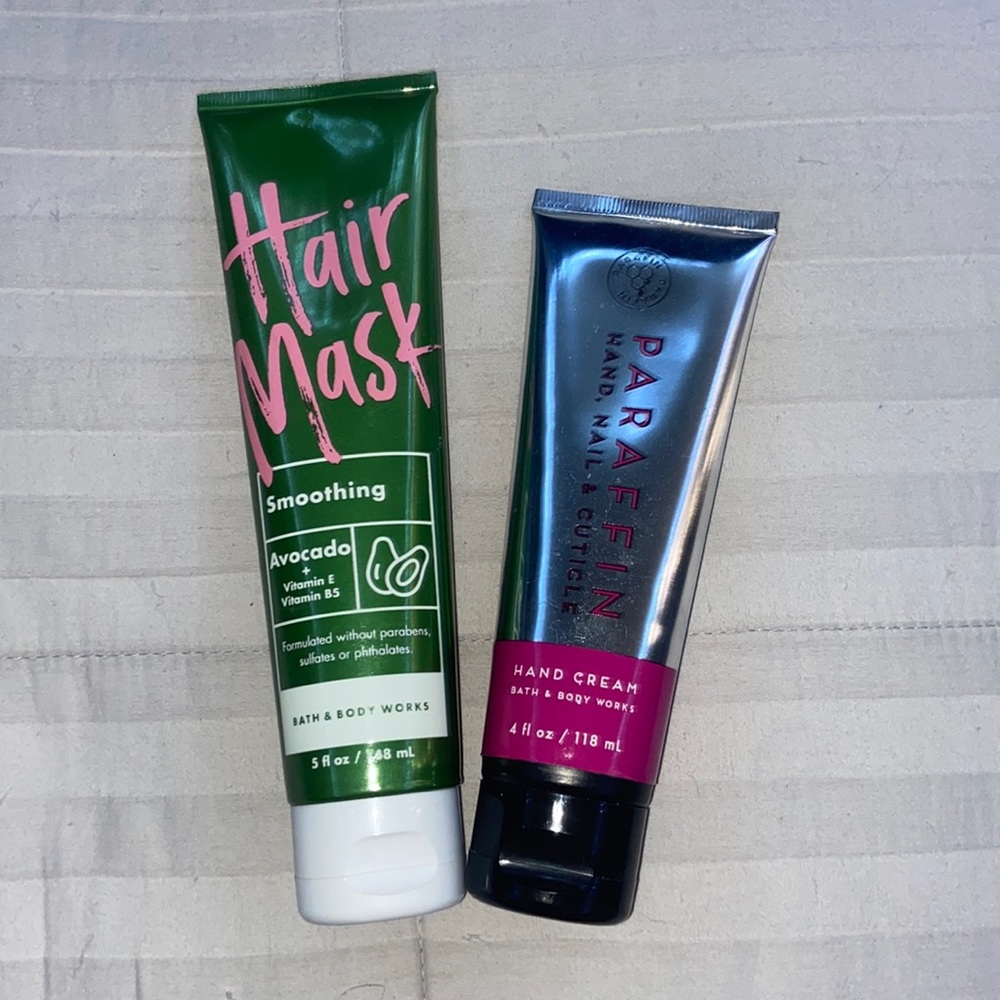 Bath & Body Works hair mask + hand cream